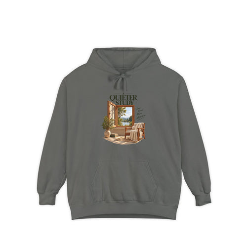 A Quieter Study — Garment-Dyed Hoodie in Grey — LOAF SOCIETY product image.