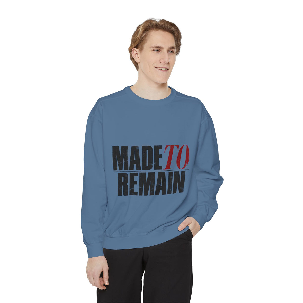 Made to Remain Garment-dyed crewneck sweatshirt image 7 — LOAF SOCIETY THE CARE OF THINGS
