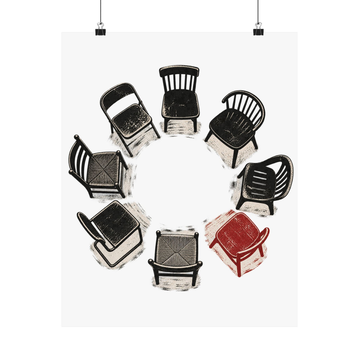 Chairs in a Circle Premium Matte Print image 3 — LOAF SOCIETY COMMON GROUND