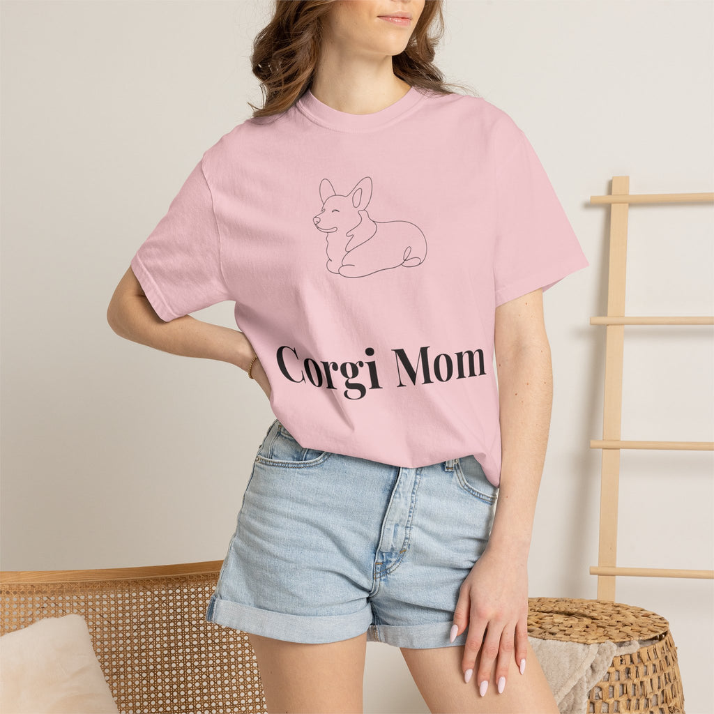 Corgi Mom Shirt — Minimalist Dog Mom Tee — Corgi Lover Gift — Premium Cotton