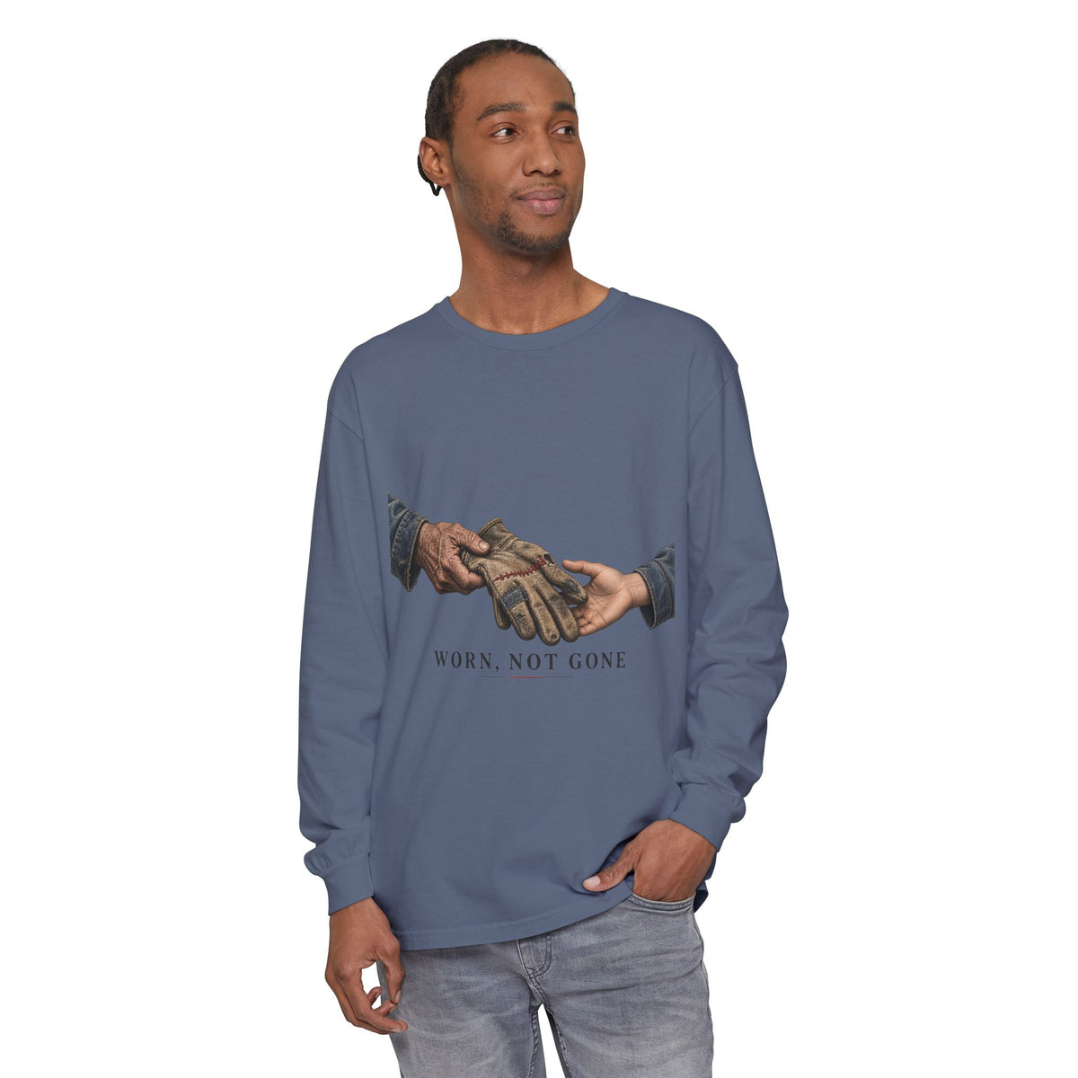 Worn, Not Gone Garment-dyed long-sleeve tee image 12 — LOAF SOCIETY THE CARE OF THINGS