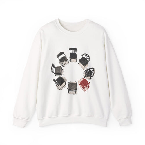 Chairs in a Circle Heavy Blend Crewneck Sweatshirt image 1 — LOAF SOCIETY COMMON GROUND