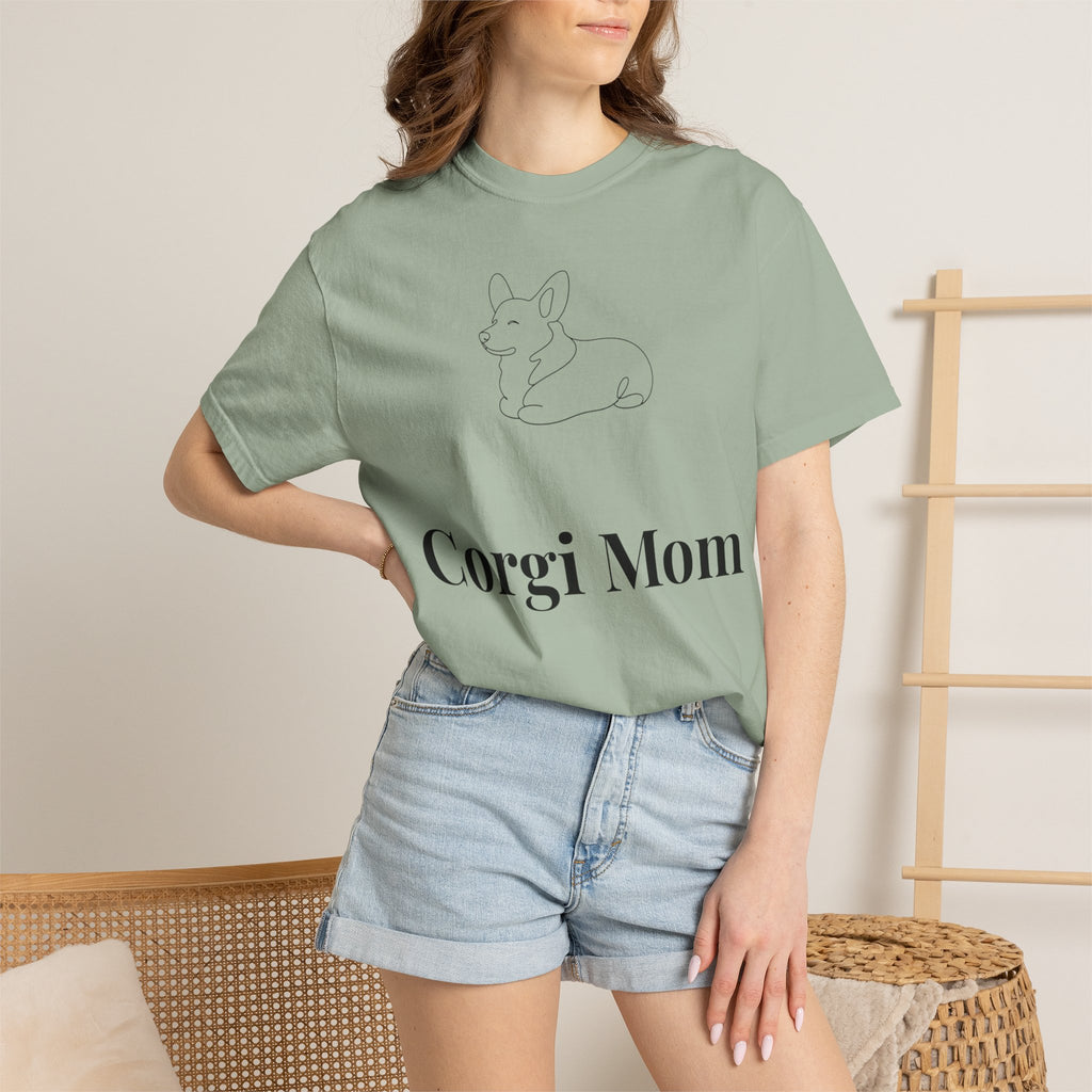 Corgi Mom Shirt — Minimalist Dog Mom Tee — Corgi Lover Gift — Premium Cotton