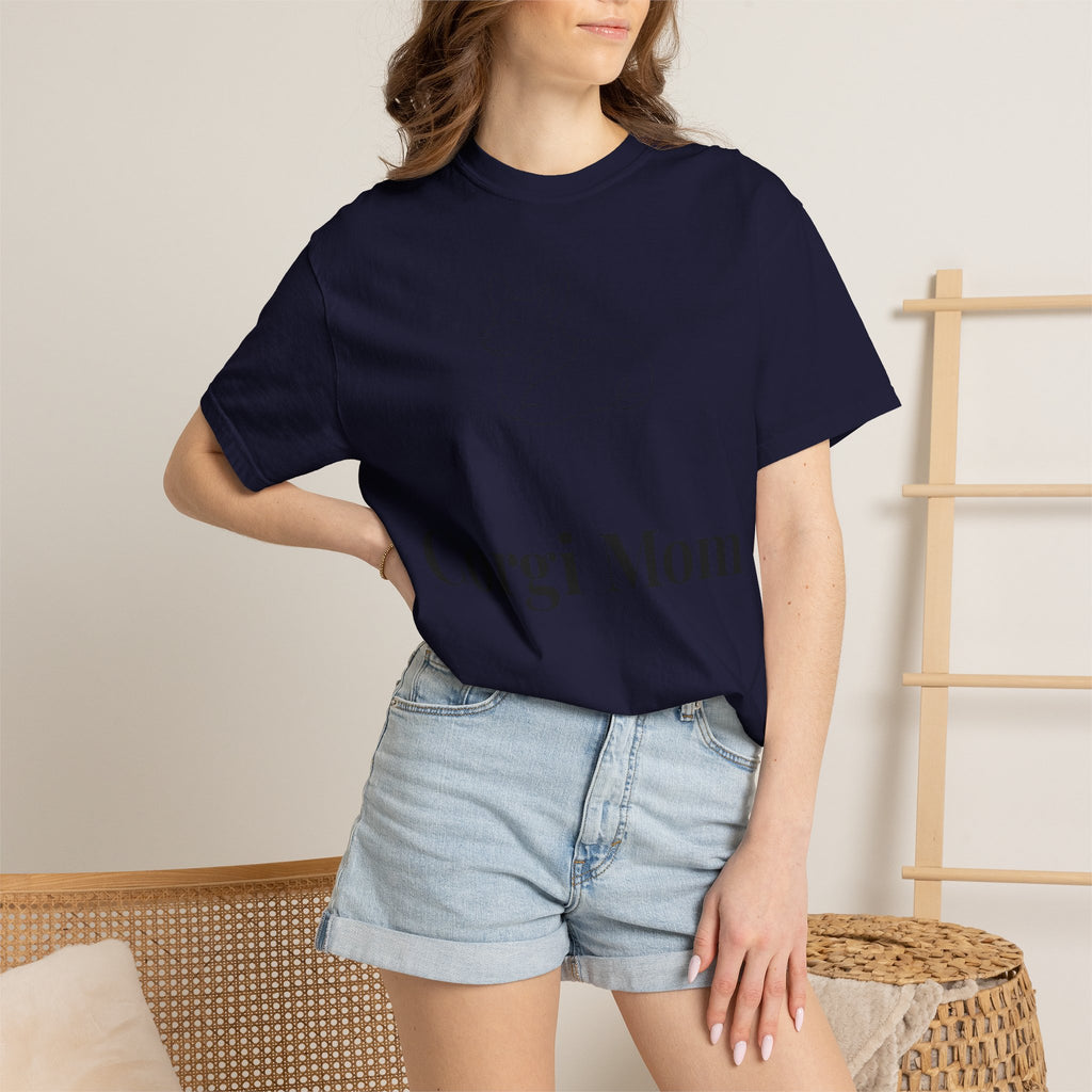 Corgi Mom Shirt — Minimalist Dog Mom Tee — Corgi Lover Gift — Premium Cotton