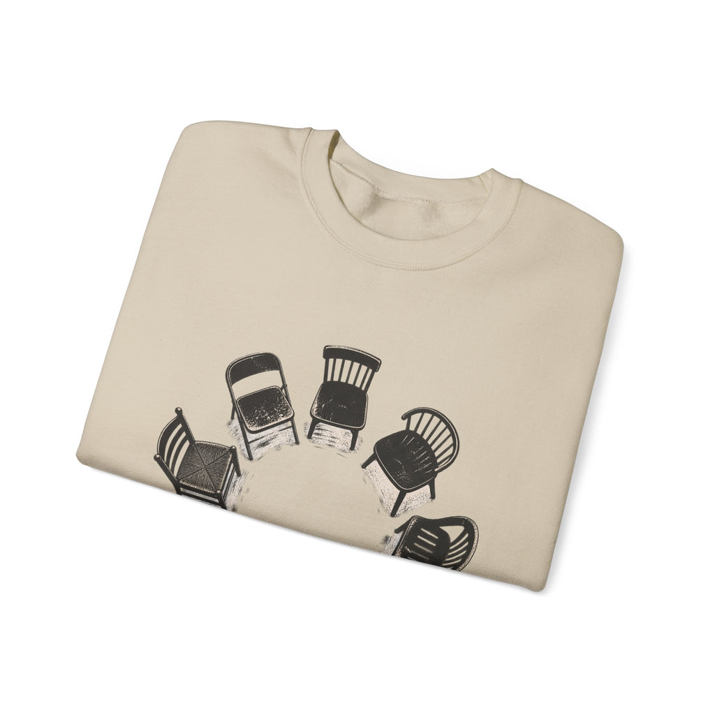 Chairs in a Circle Heavy Blend Crewneck Sweatshirt image 13 — LOAF SOCIETY COMMON GROUND