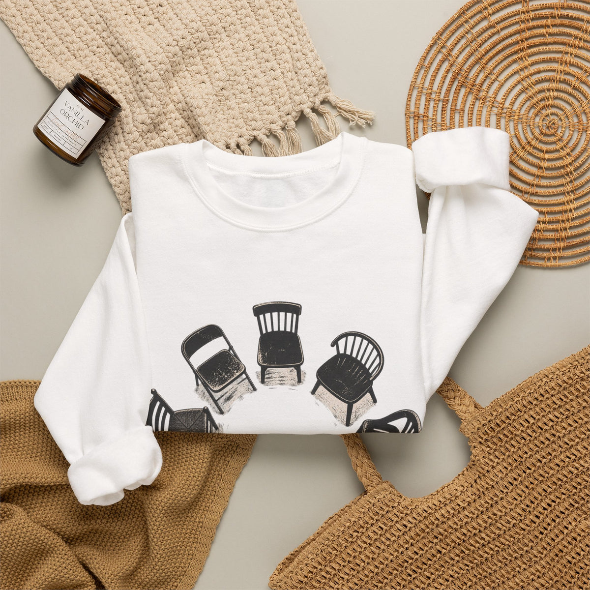 Chairs in a Circle Heavy Blend Crewneck Sweatshirt image 8 — LOAF SOCIETY COMMON GROUND
