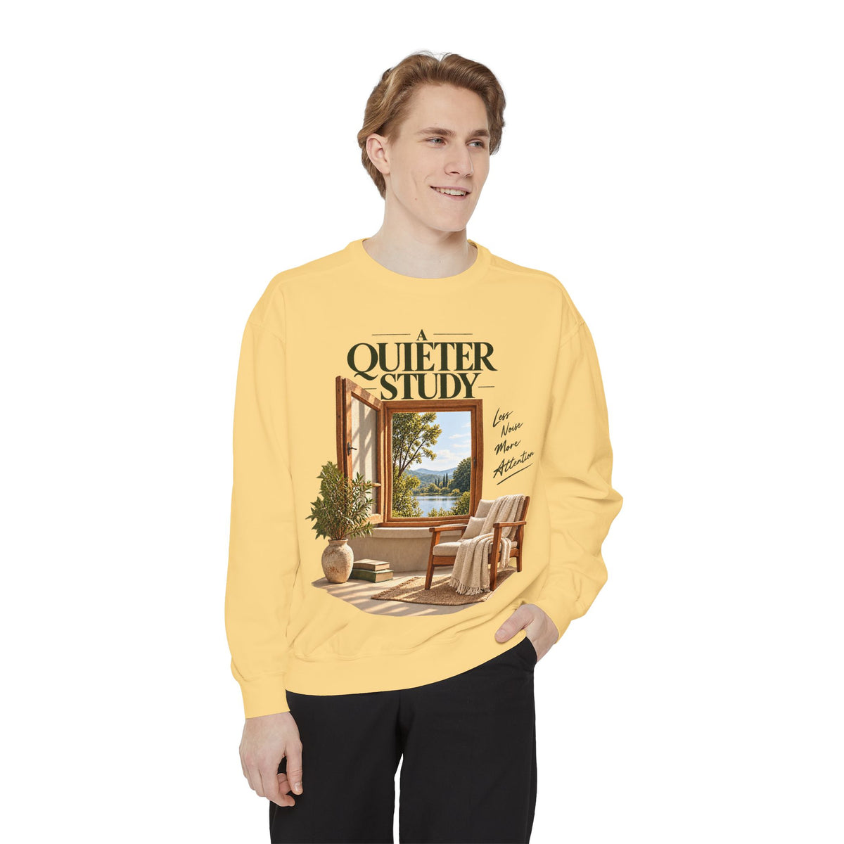 A Quieter Study — Garment-Dyed Crewneck Sweatshirt