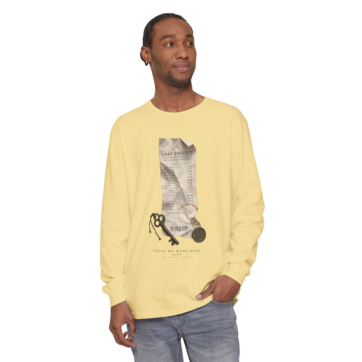 The Last Receipt — Garment-Dyed Long-Sleeve T-Shirt