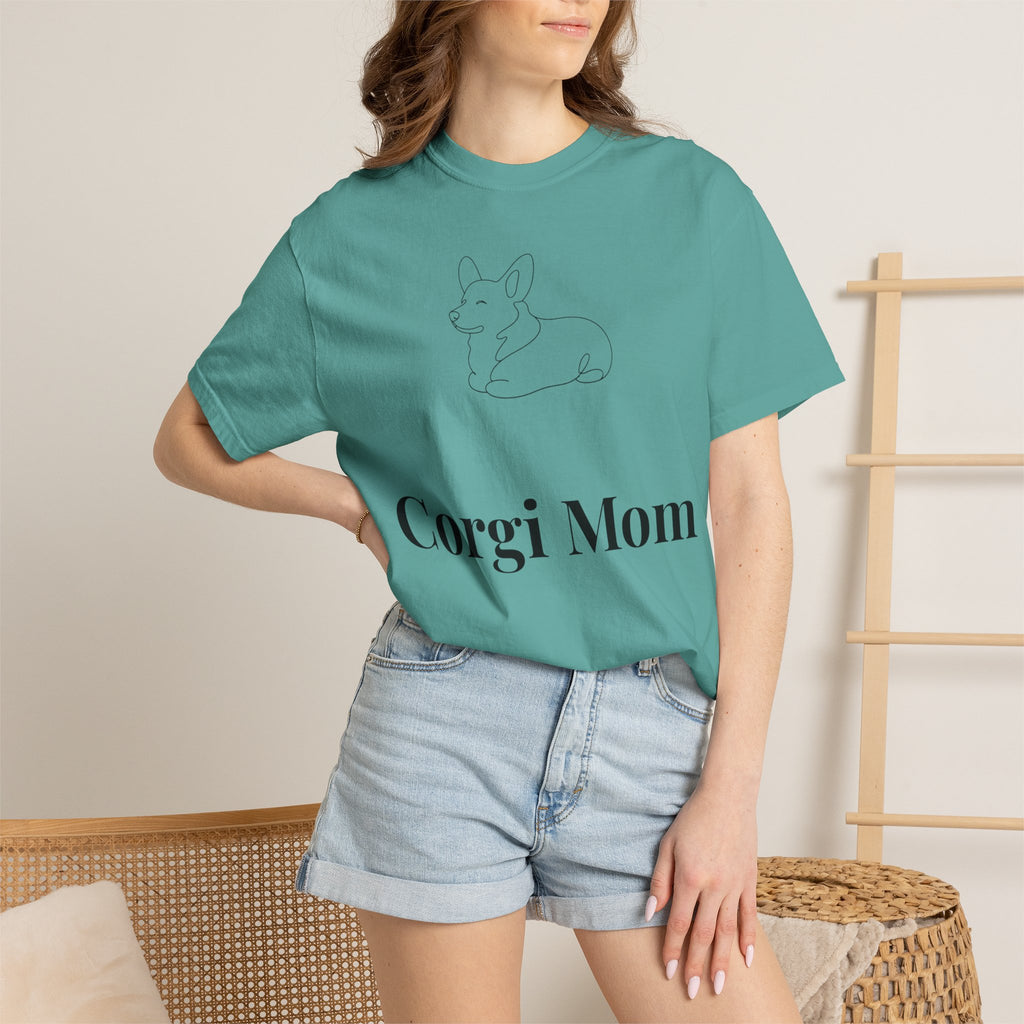 Corgi Mom Shirt — Minimalist Dog Mom Tee — Corgi Lover Gift — Premium Cotton