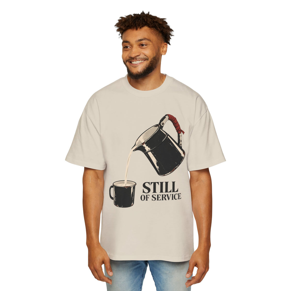Still of Service Oversized heavyweight tee image 4 — LOAF SOCIETY THE CARE OF THINGS