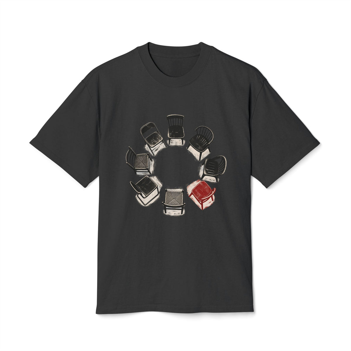 Chairs in a Circle Heavy Faded Tee image 5 — LOAF SOCIETY COMMON GROUND