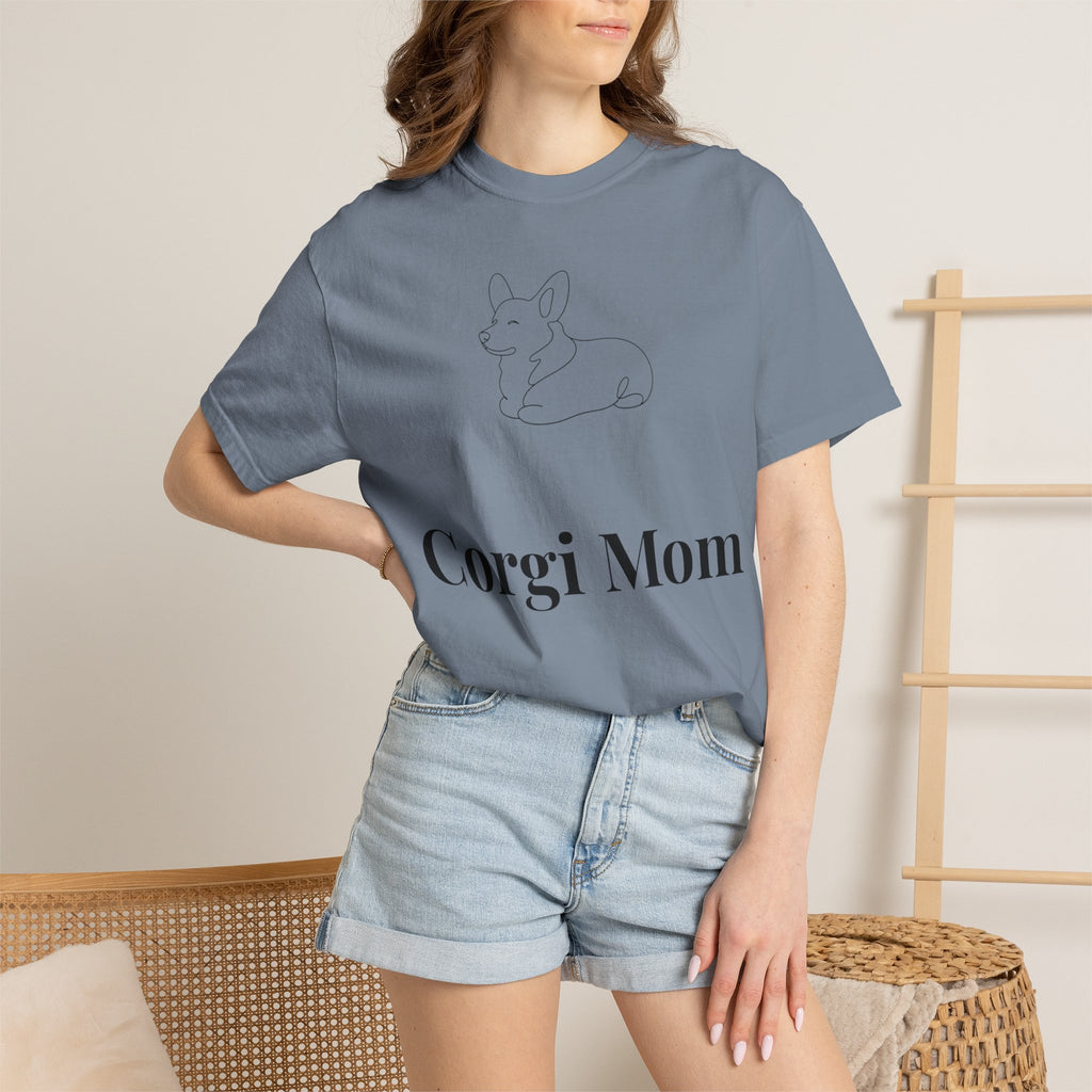Corgi Mom Shirt — Minimalist Dog Mom Tee — Corgi Lover Gift — Premium Cotton