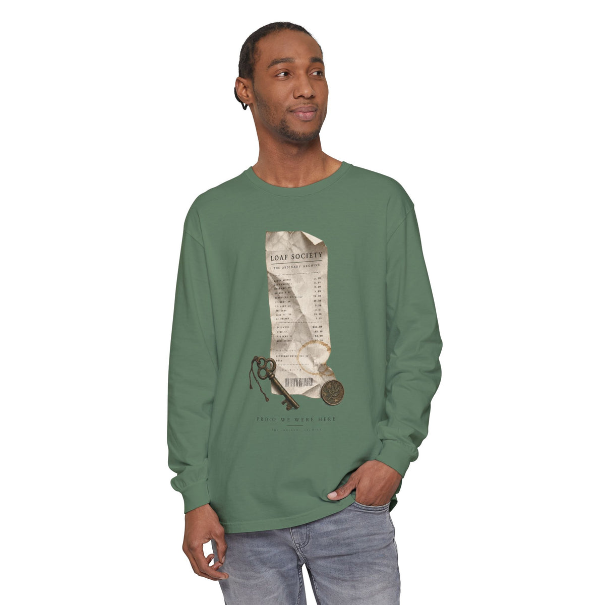 The Last Receipt — Garment-Dyed Long-Sleeve T-Shirt