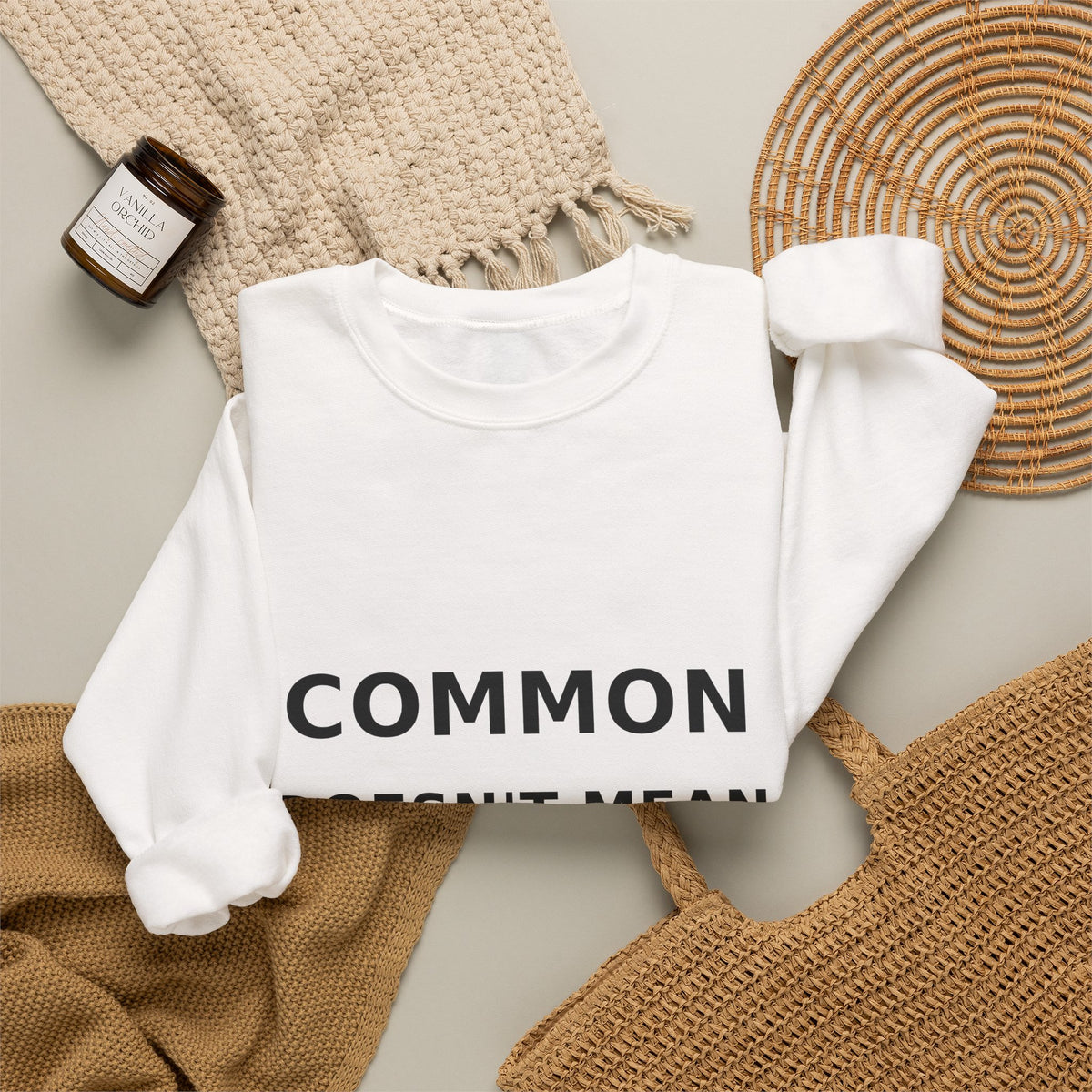 Common Does Not Mean Same Heavy Blend Crewneck Sweatshirt image 8 — LOAF SOCIETY COMMON GROUND