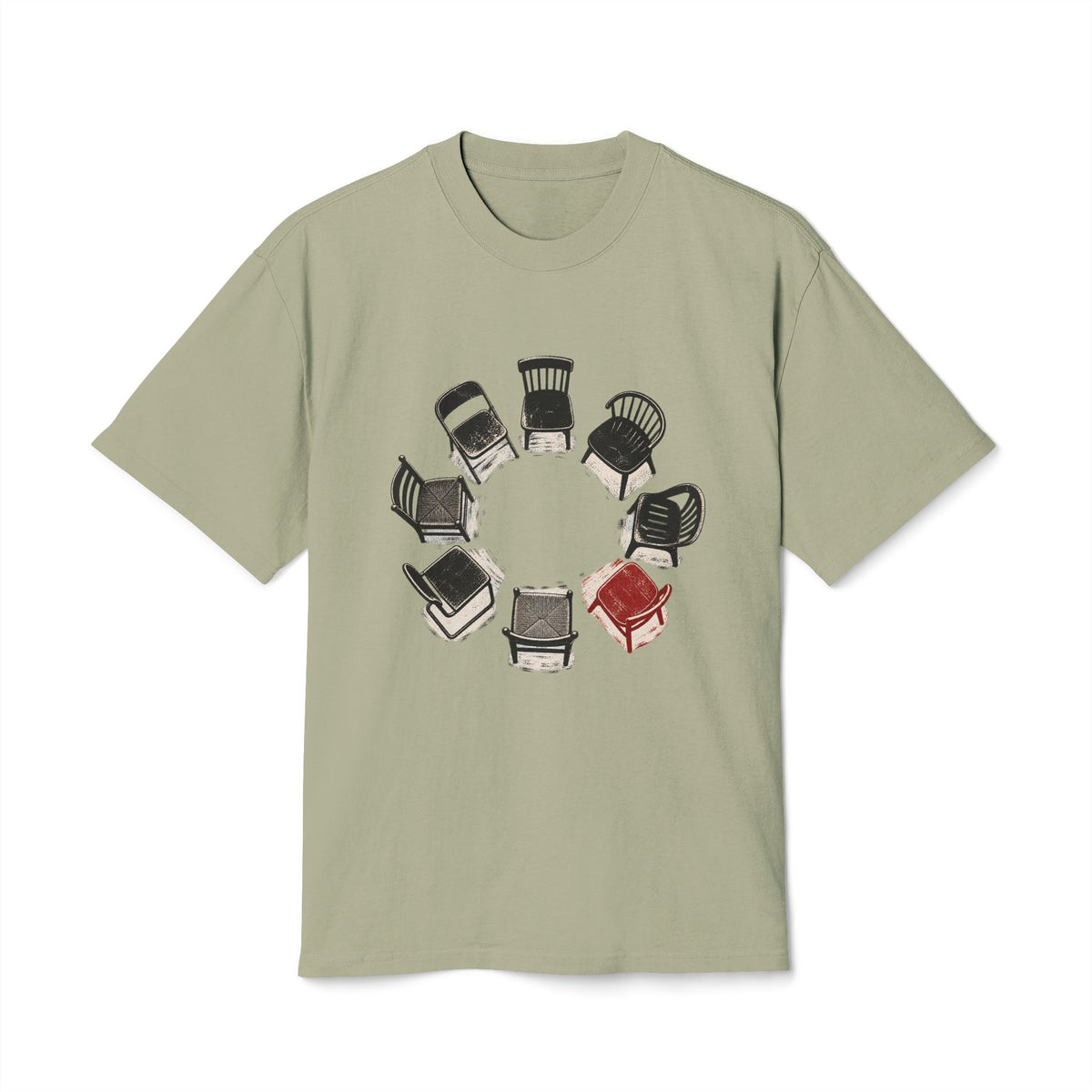 Chairs in a Circle Heavy Faded Tee image 3 — LOAF SOCIETY COMMON GROUND