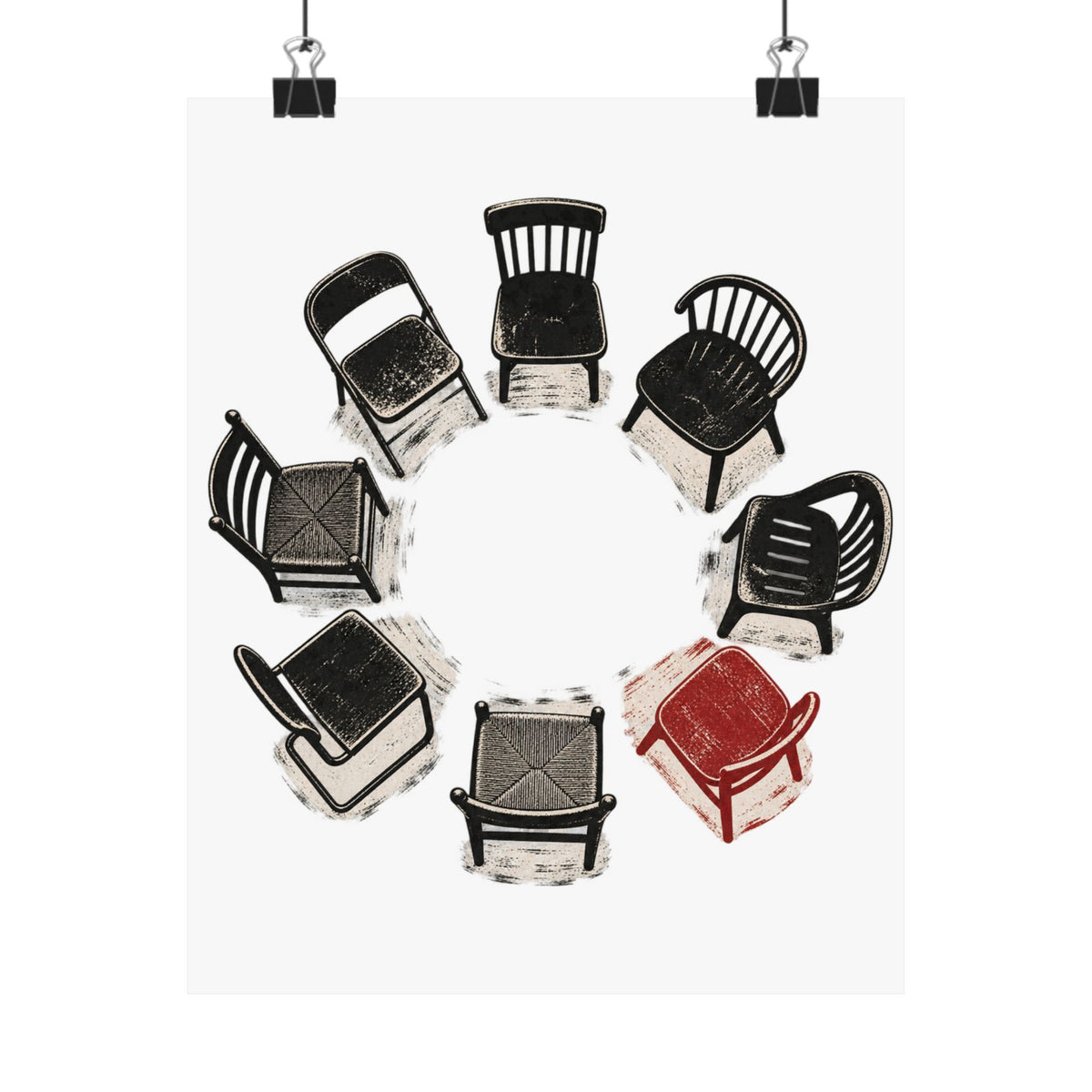 Chairs in a Circle Premium Matte Print image 6 — LOAF SOCIETY COMMON GROUND