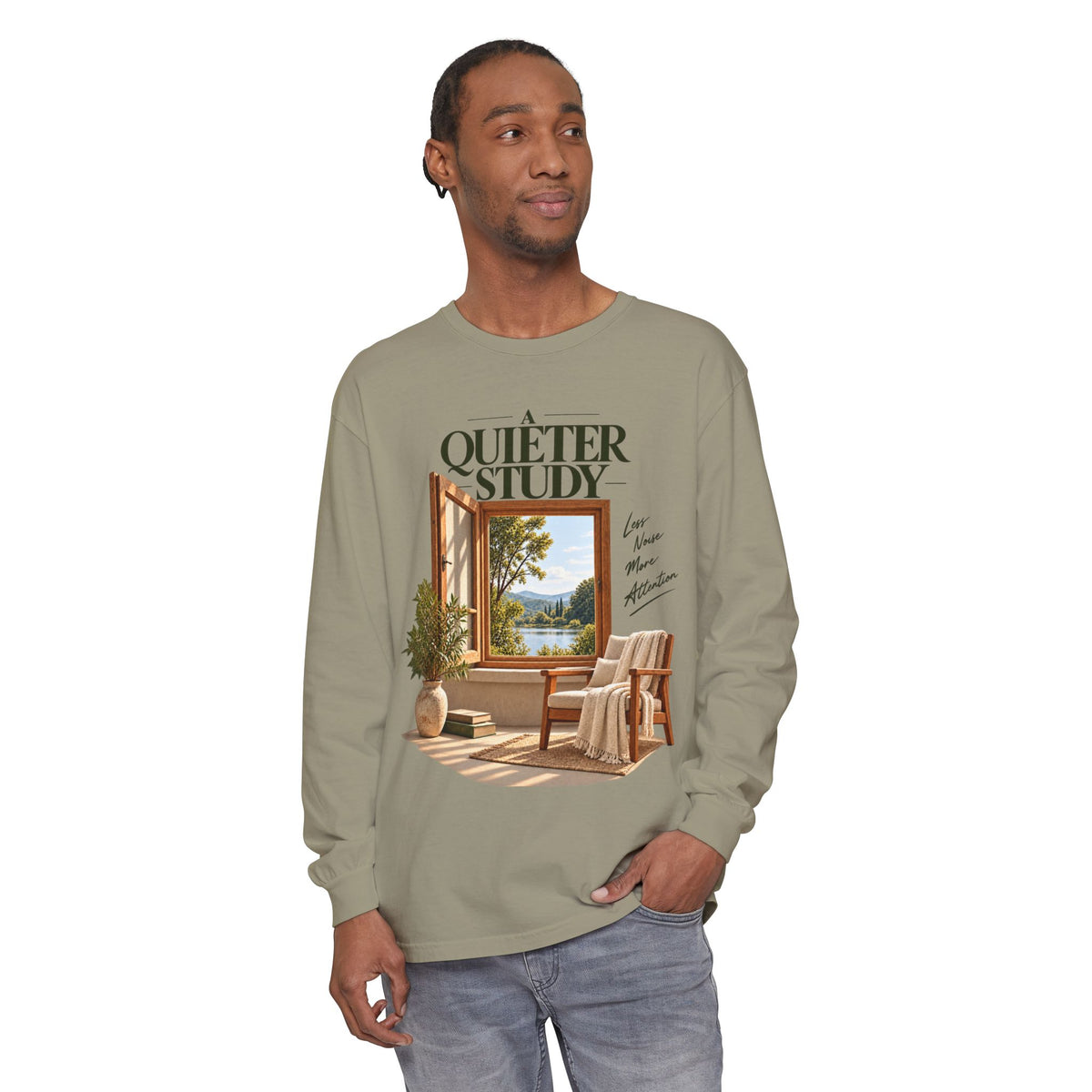 A Quieter Study — Garment-Dyed Long-Sleeve T-Shirt