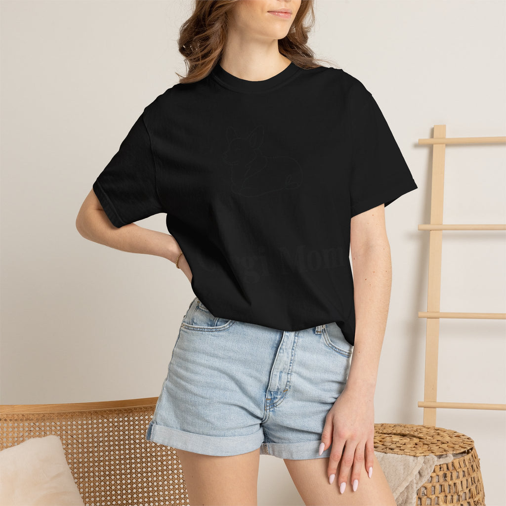 Corgi Mom Shirt — Minimalist Dog Mom Tee — Corgi Lover Gift — Premium Cotton