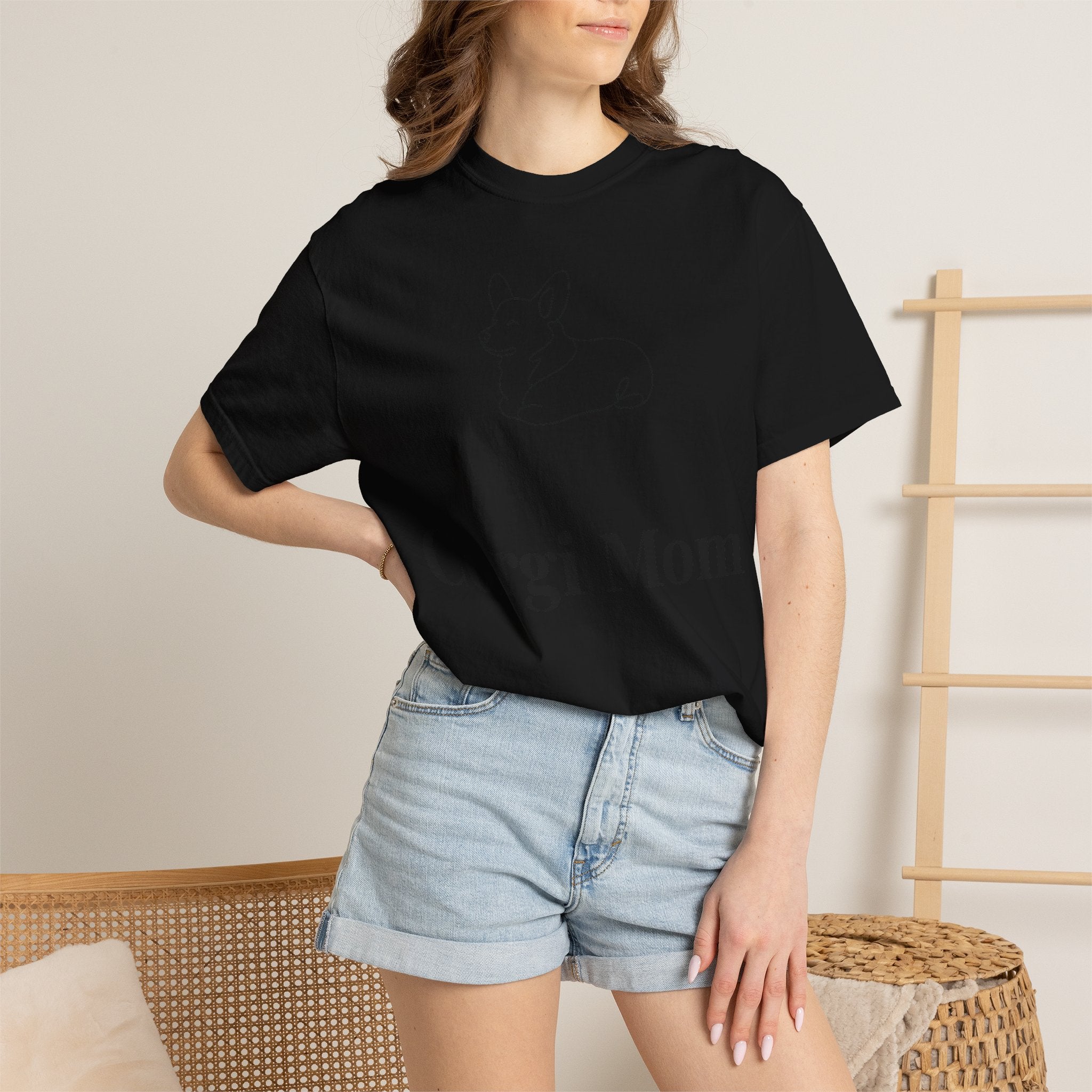 Corgi Mom Shirt — Minimalist Dog Mom Tee — Corgi Lover Gift — Premium Cotton
