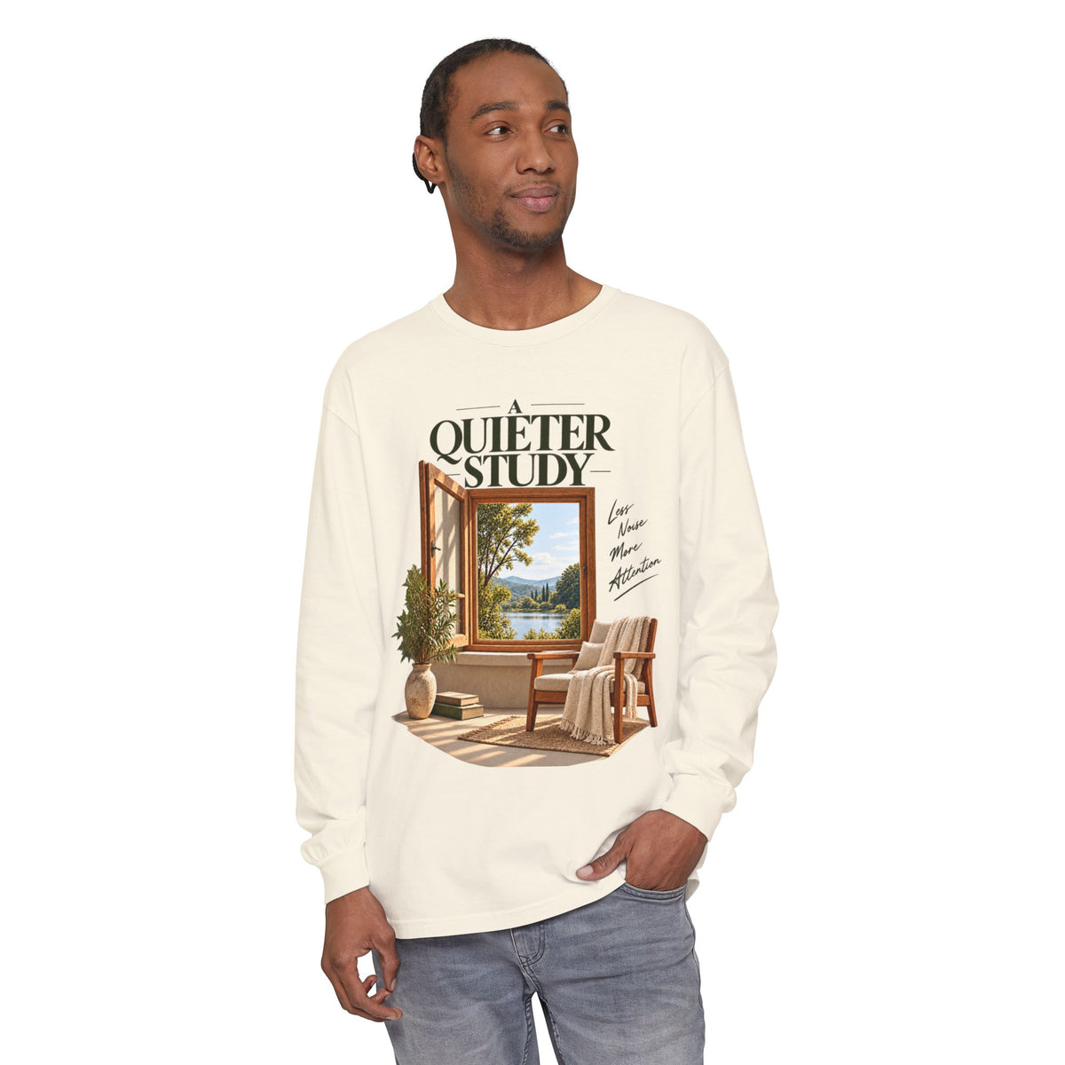 A Quieter Study — Garment-Dyed Long-Sleeve T-Shirt