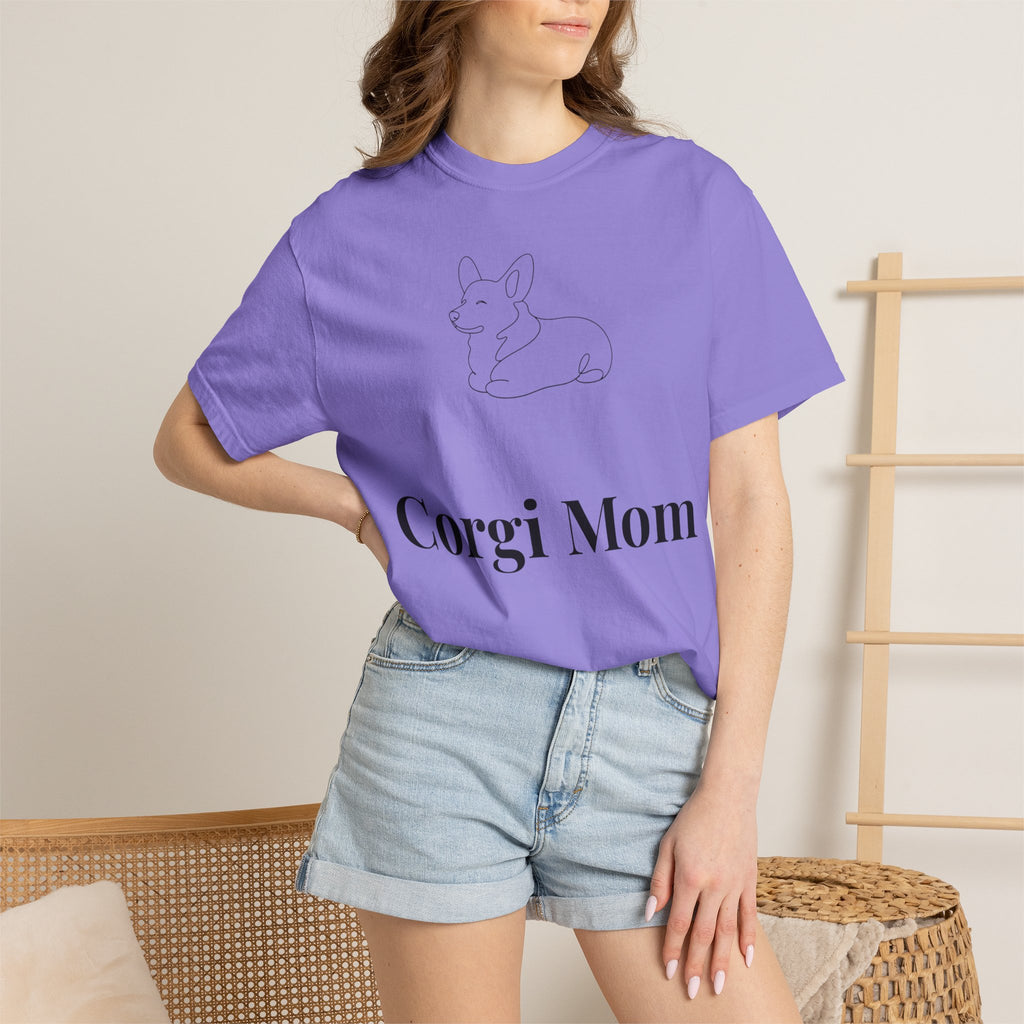 Corgi Mom Shirt — Minimalist Dog Mom Tee — Corgi Lover Gift — Premium Cotton