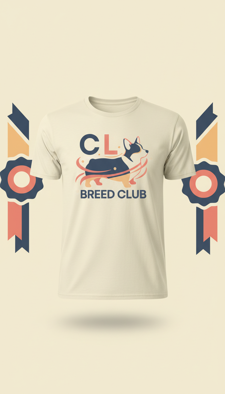 Graphic T-Shirt with Corgi Motif