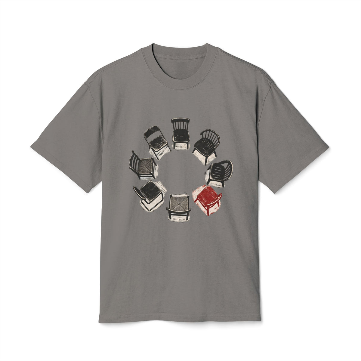 Chairs in a Circle Heavy Faded Tee image 1 — LOAF SOCIETY COMMON GROUND