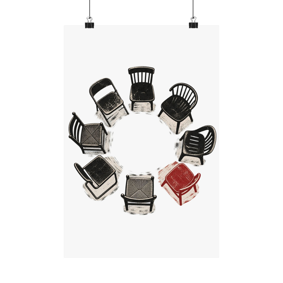 Chairs in a Circle Premium Matte Print image 4 — LOAF SOCIETY COMMON GROUND