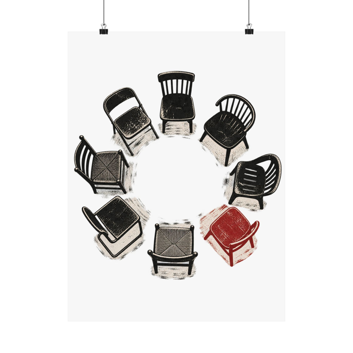 Chairs in a Circle Premium Matte Print image 2 — LOAF SOCIETY COMMON GROUND