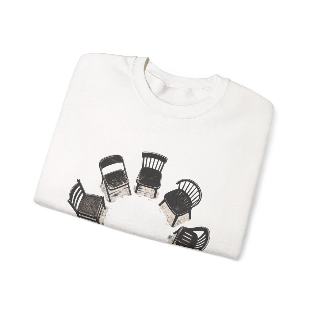 Chairs in a Circle Heavy Blend Crewneck Sweatshirt image 7 — LOAF SOCIETY COMMON GROUND