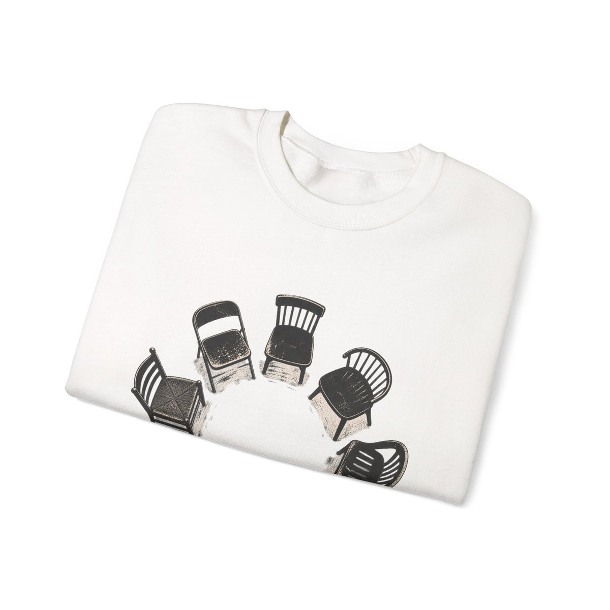 Chairs in a Circle Heavy Blend Crewneck Sweatshirt image 7 — LOAF SOCIETY COMMON GROUND