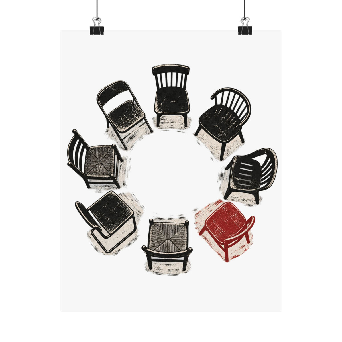 Chairs in a Circle Premium Matte Print image 5 — LOAF SOCIETY COMMON GROUND