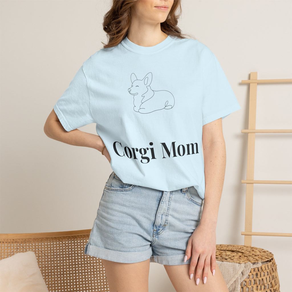 Corgi Mom Shirt — Minimalist Dog Mom Tee — Corgi Lover Gift — Premium Cotton