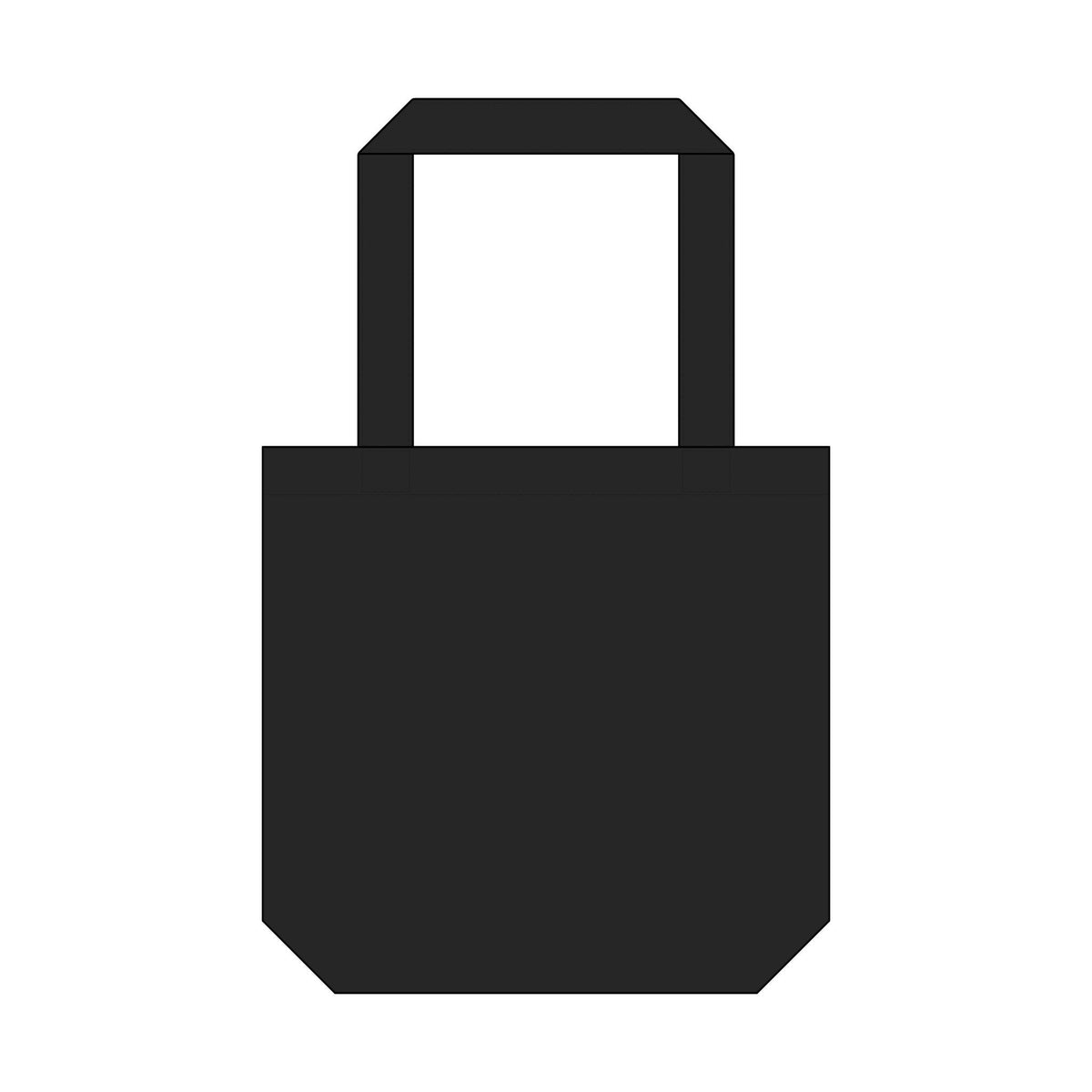 The Ordinary Archive black tote bag, plain back view