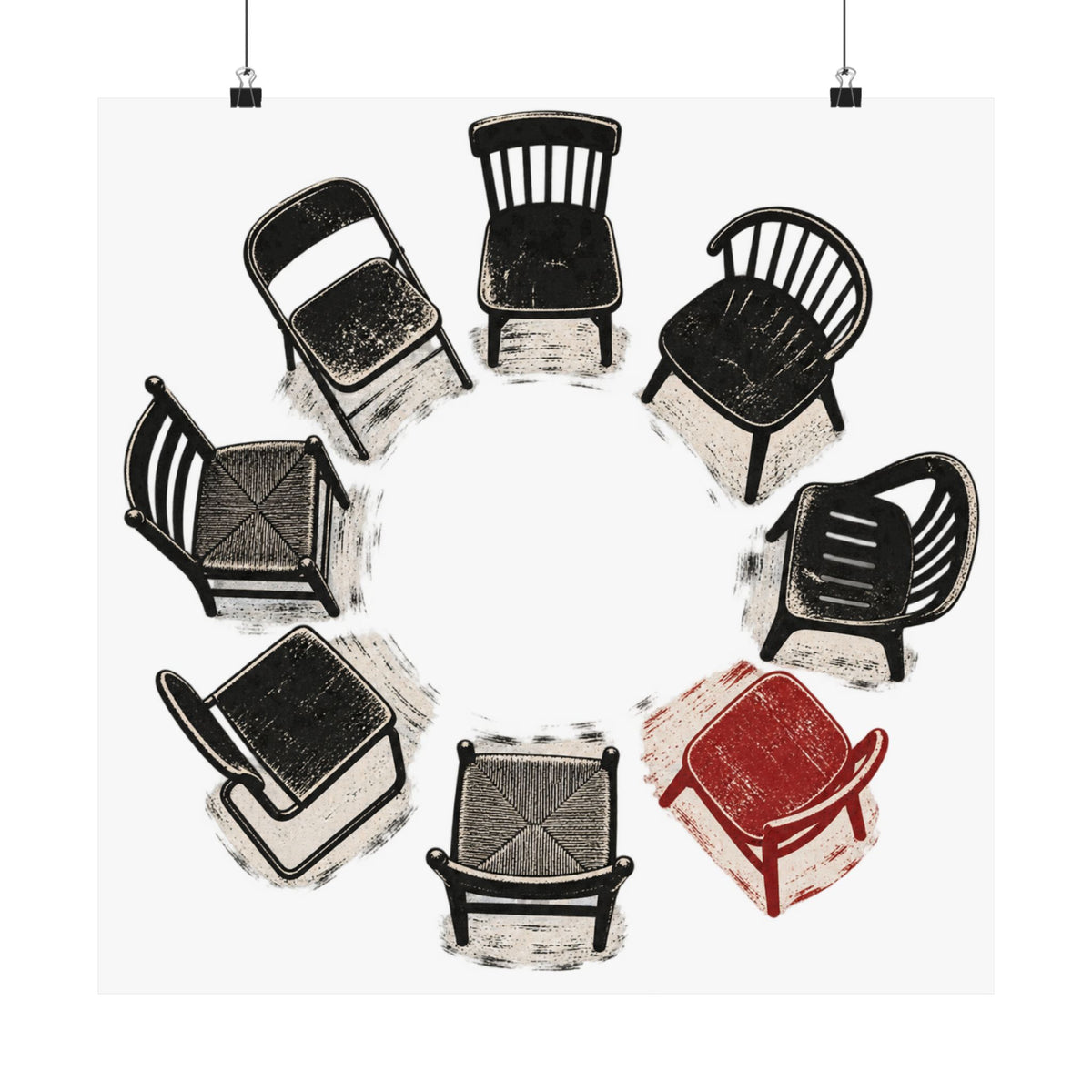 Chairs in a Circle Premium Matte Print image 16 — LOAF SOCIETY COMMON GROUND