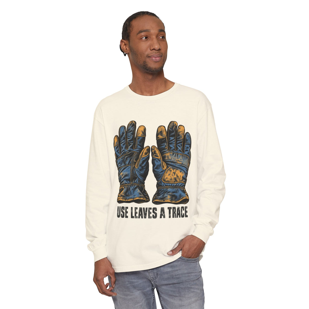 Use Leaves a Trace Garment-dyed long-sleeve tee image 5 — LOAF SOCIETY THE CARE OF THINGS