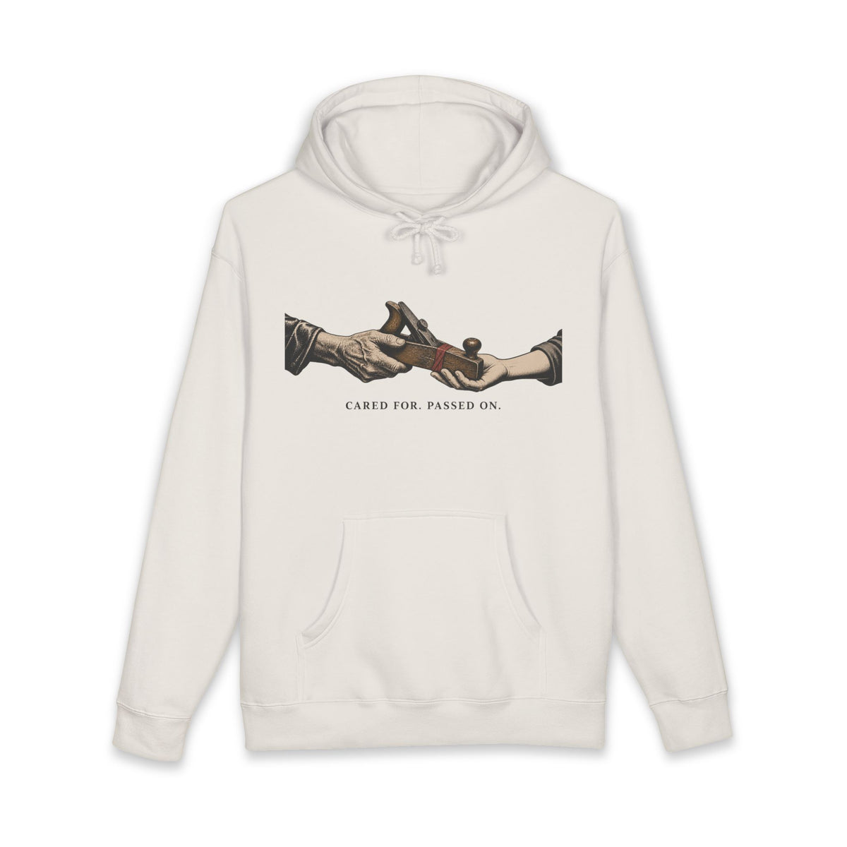 Cared For. Passed On. Heavyweight pullover hoodie image 1 — LOAF SOCIETY THE CARE OF THINGS