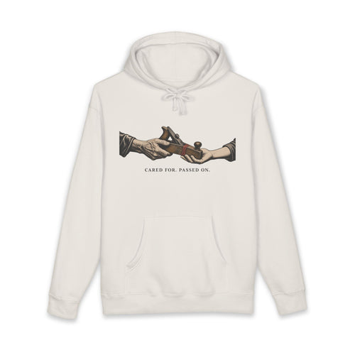 Cared For. Passed On. Heavyweight pullover hoodie image 1 — LOAF SOCIETY THE CARE OF THINGS