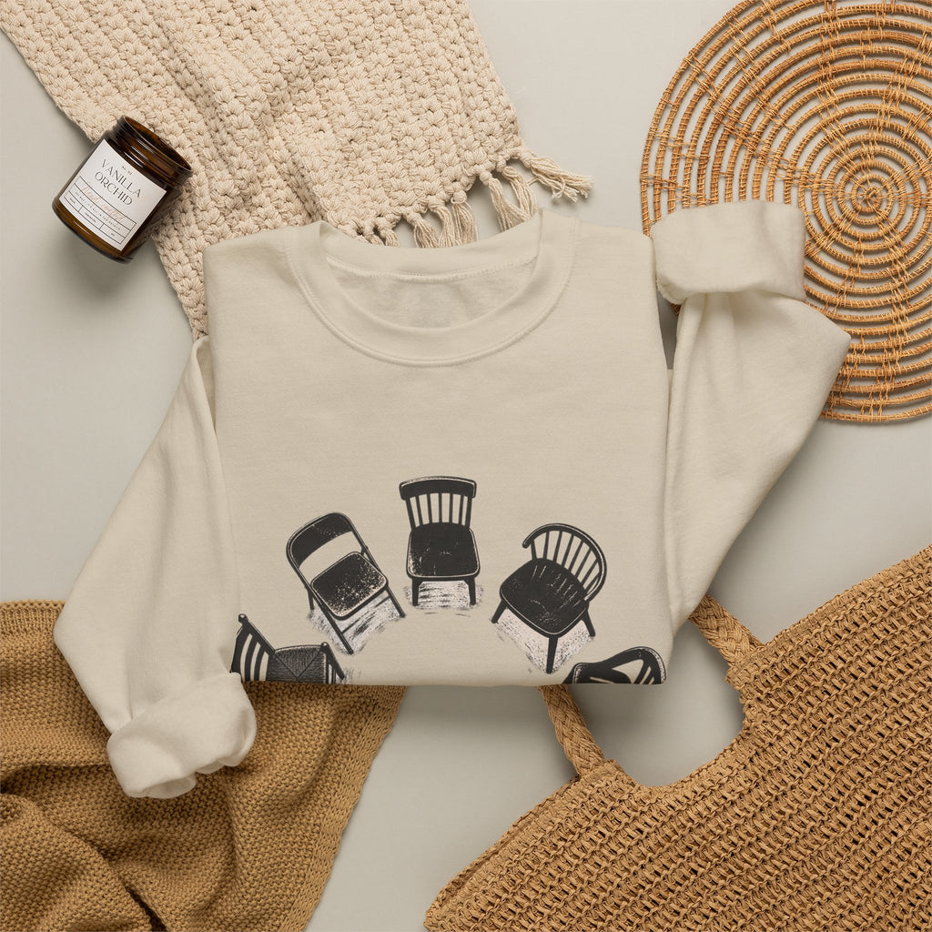 Chairs in a Circle Heavy Blend Crewneck Sweatshirt image 14 — LOAF SOCIETY COMMON GROUND