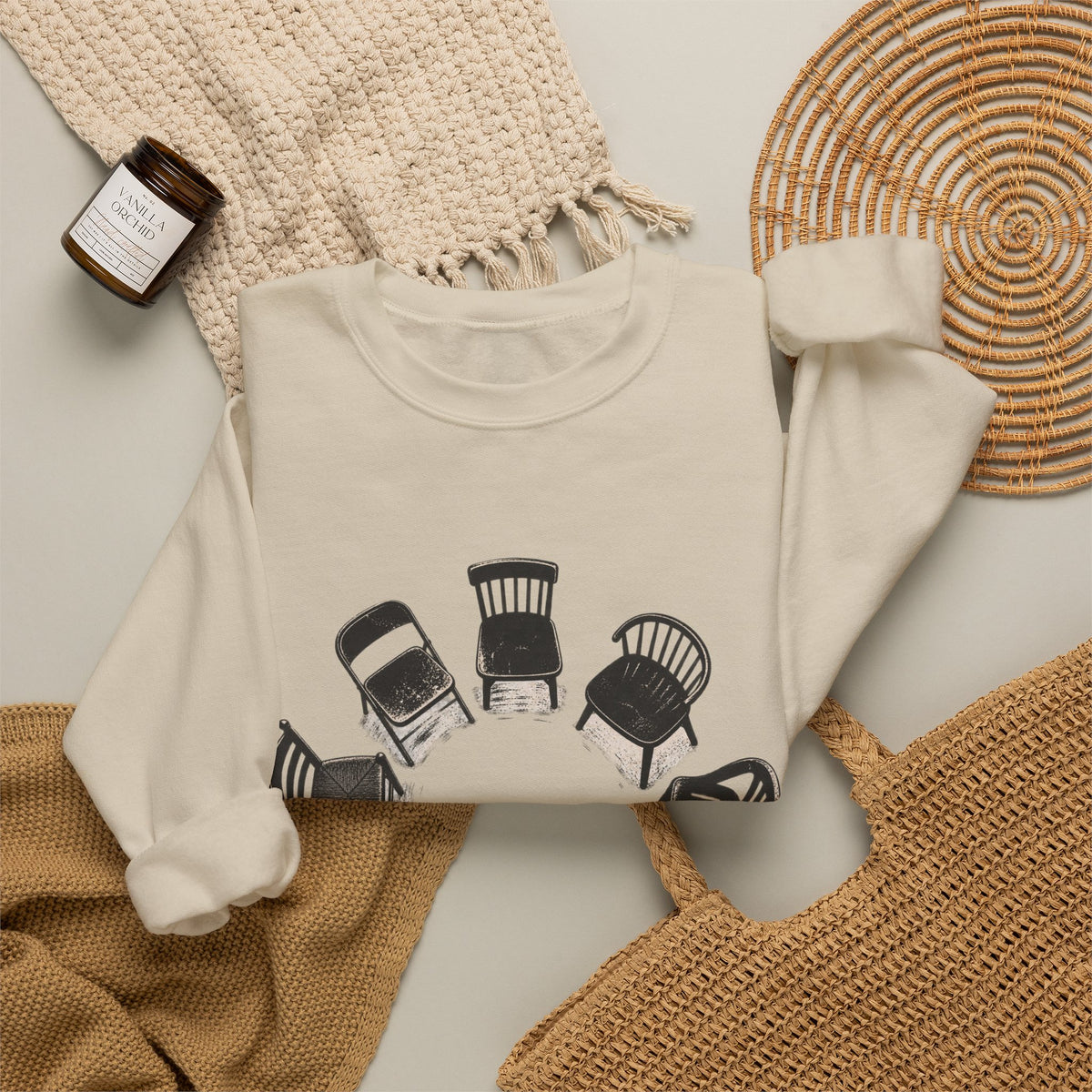 Chairs in a Circle Heavy Blend Crewneck Sweatshirt image 14 — LOAF SOCIETY COMMON GROUND