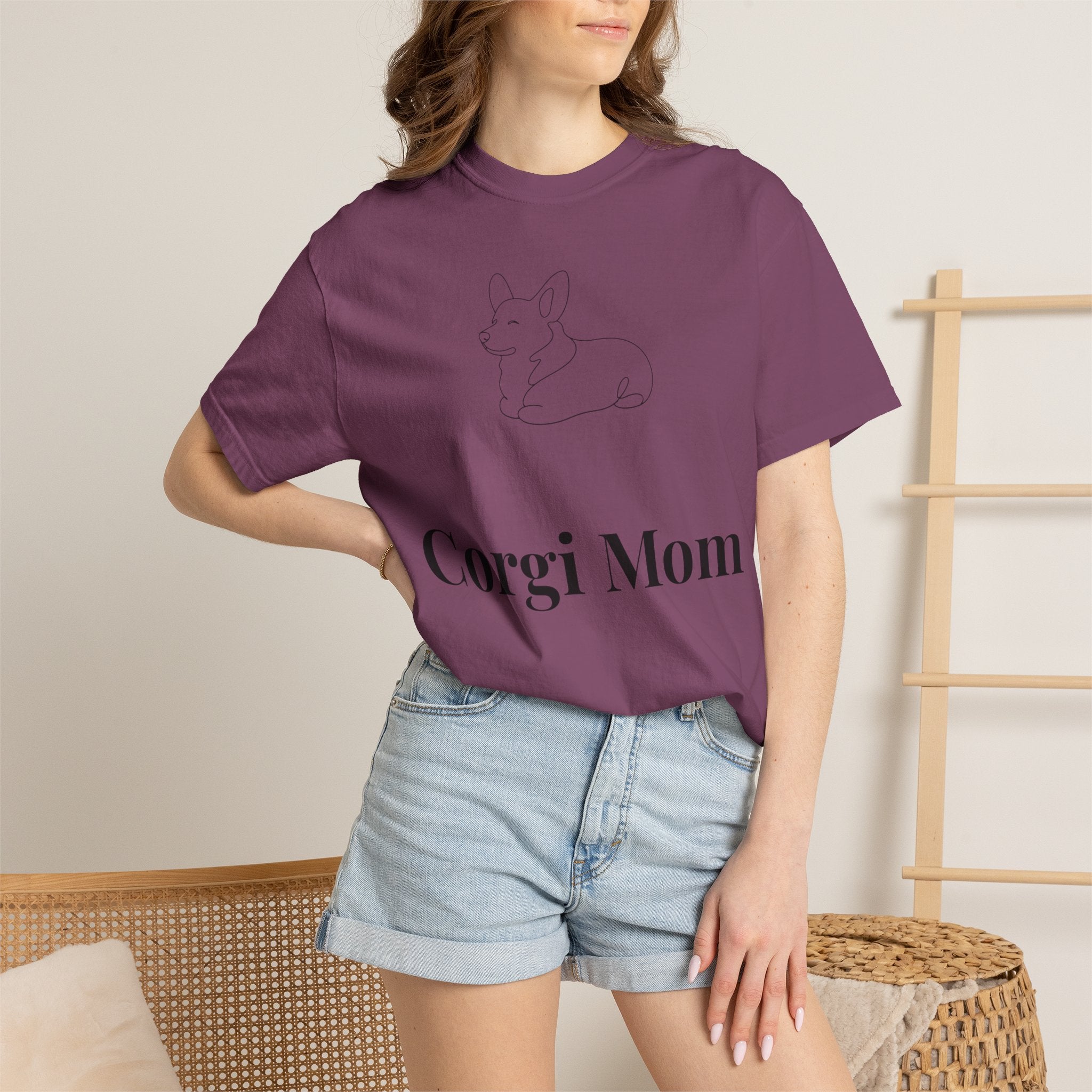 Corgi Mom Shirt — Minimalist Dog Mom Tee — Corgi Lover Gift — Premium Cotton