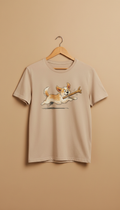 Graphic Tee with Dog Illustration