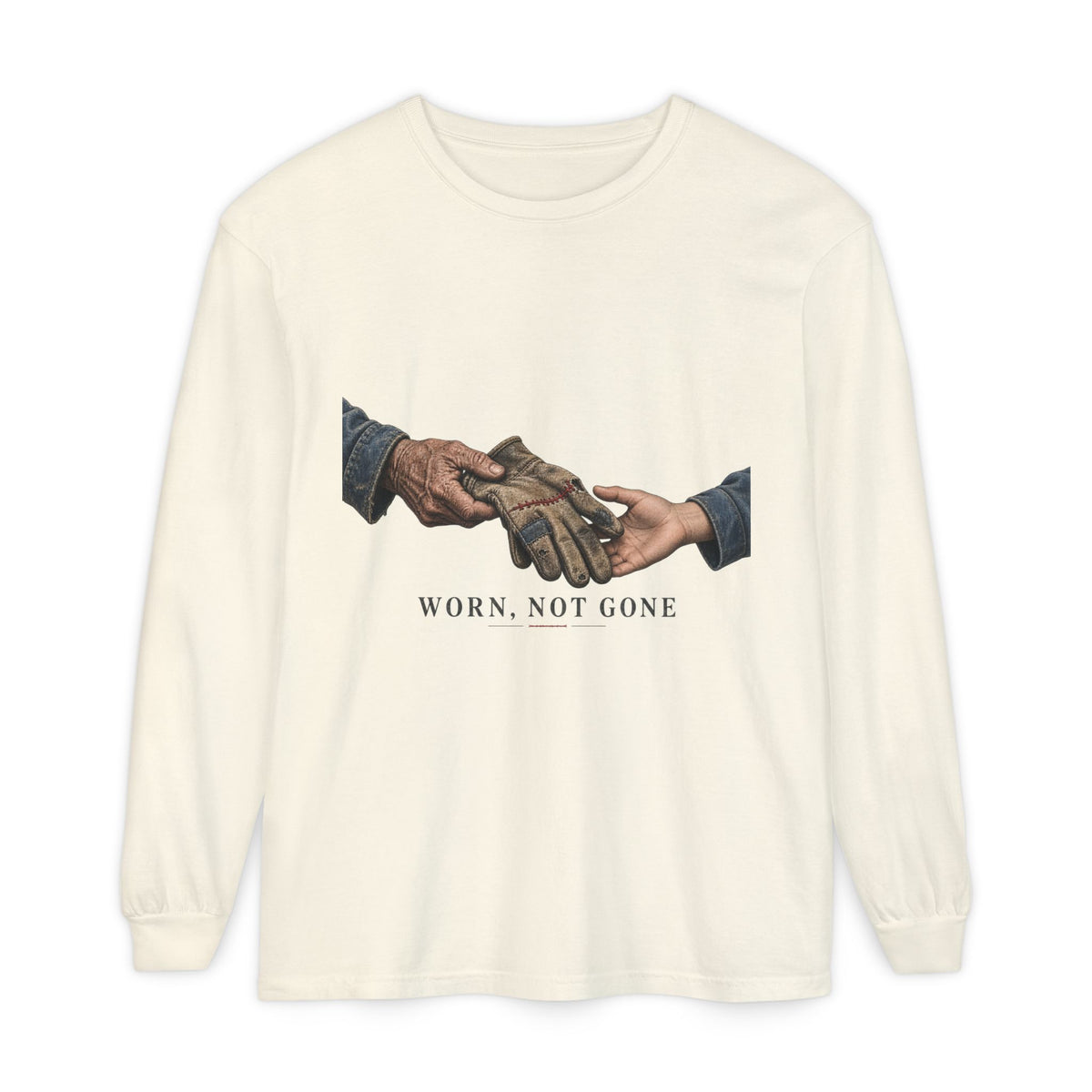 Worn, Not Gone Garment-dyed long-sleeve tee image 1 — LOAF SOCIETY THE CARE OF THINGS