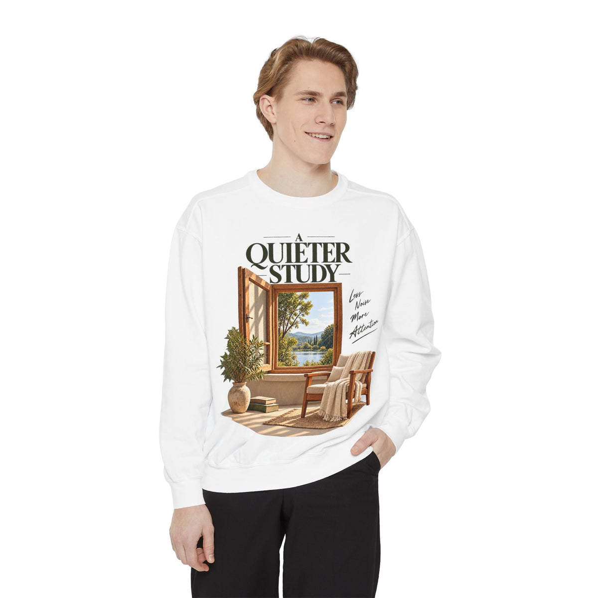 A Quieter Study — Garment-Dyed Crewneck Sweatshirt