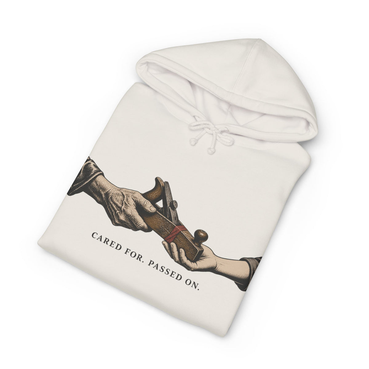 Cared For. Passed On. Heavyweight pullover hoodie image 5 — LOAF SOCIETY THE CARE OF THINGS