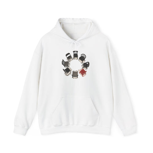 Chairs in a Circle Heavy Blend Hooded Sweatshirt image 1 — LOAF SOCIETY COMMON GROUND