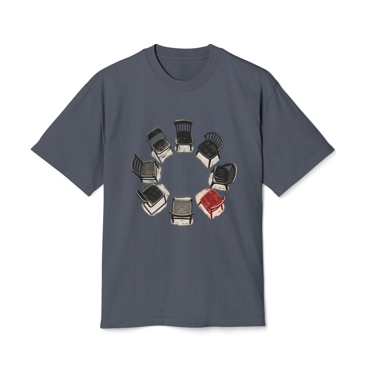 Chairs in a Circle Heavy Faded Tee image 4 — LOAF SOCIETY COMMON GROUND