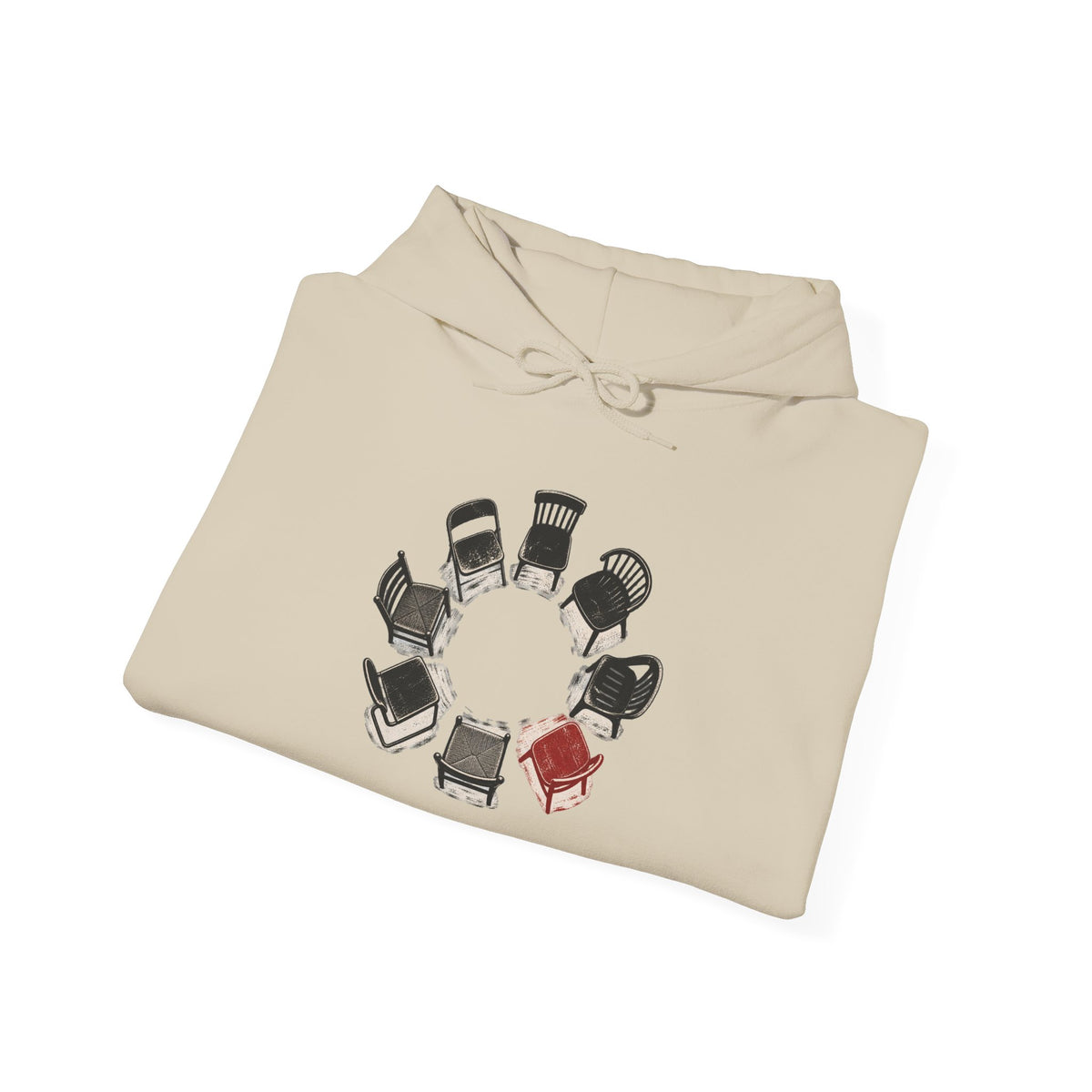 Chairs in a Circle Heavy Blend Hooded Sweatshirt image 16 — LOAF SOCIETY COMMON GROUND