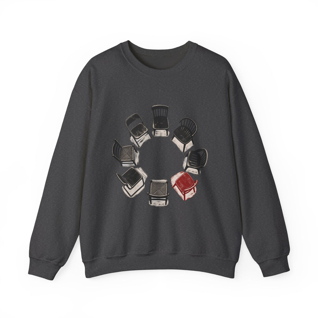 Chairs in a Circle Heavy Blend Crewneck Sweatshirt image 4 — LOAF SOCIETY COMMON GROUND