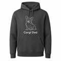 Corgi Dad Hoodie — Minimalist Dog Dad Pullover — Corgi Lover Gift — Premium Cotton Blend